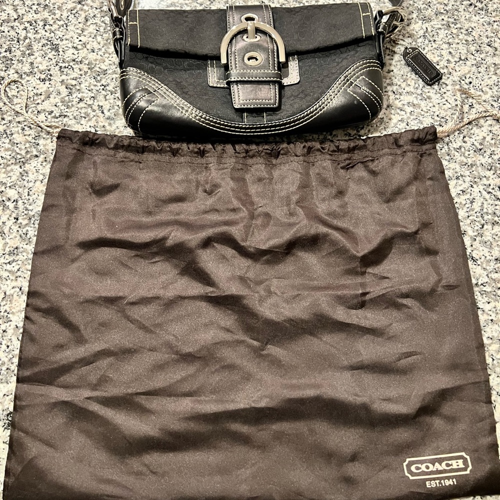 Coach over the shoulder clutch purse